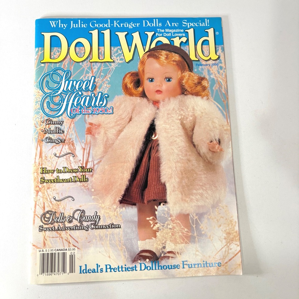 Doll World Magazine February 1996 Ginny Muffie Ginger Steiner Dolls Vintage
